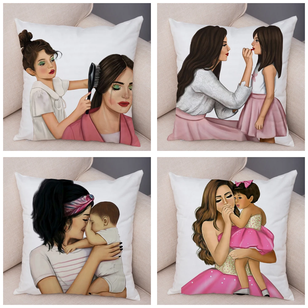 Модный чехол для подушки Super Mom and Baby модный мультяшный дивана домашний Автомобиль