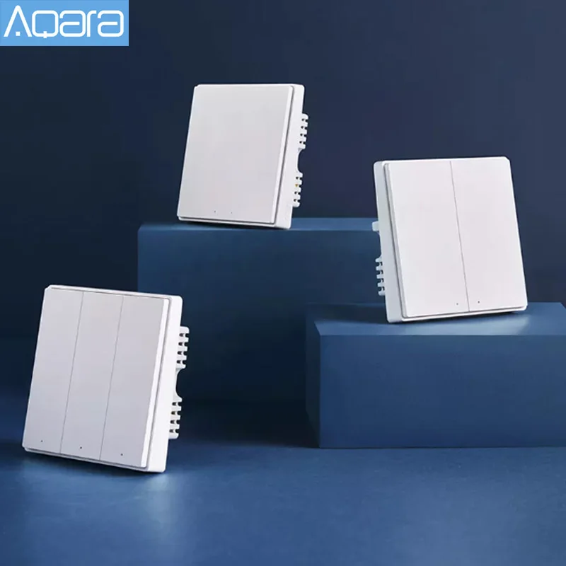 Настенный смарт переключатель Aqara D1 ZigBee Zero Line Fire Wire дистанционное управление