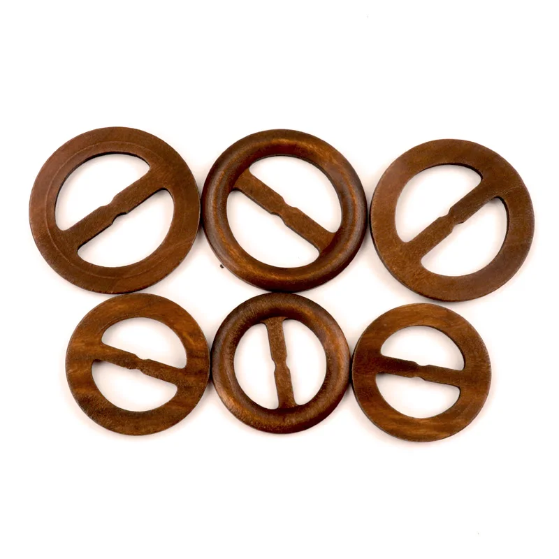Смешанные Круглые украшения ручной работы деревянные ремесла пряжка для ремня
