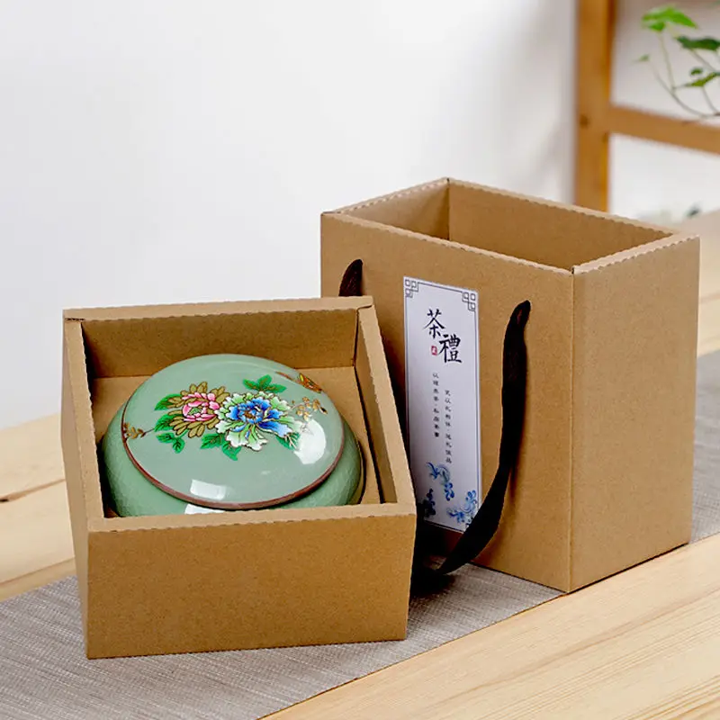 Фарфор бак для хранения Керамика Чай банку с подарочной коробкой влагостойкий