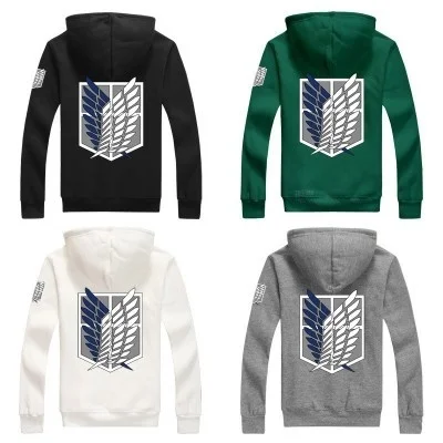 

6 Colors Anime Attack on Titan Cosplay Costume Scouting Legion Hoodie Allen Hooded Coat Jacket for Unisex