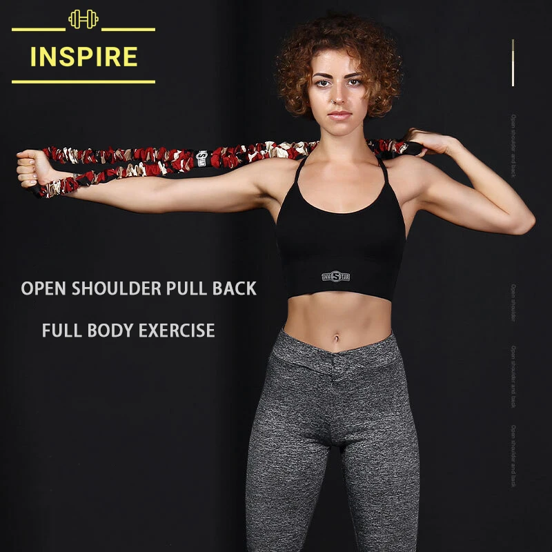 

Yoga 8 Shape Chest Expander Pulling Rope Tension Belt Elastic Resistance bands Home Open Shoulder Fitness Equipment