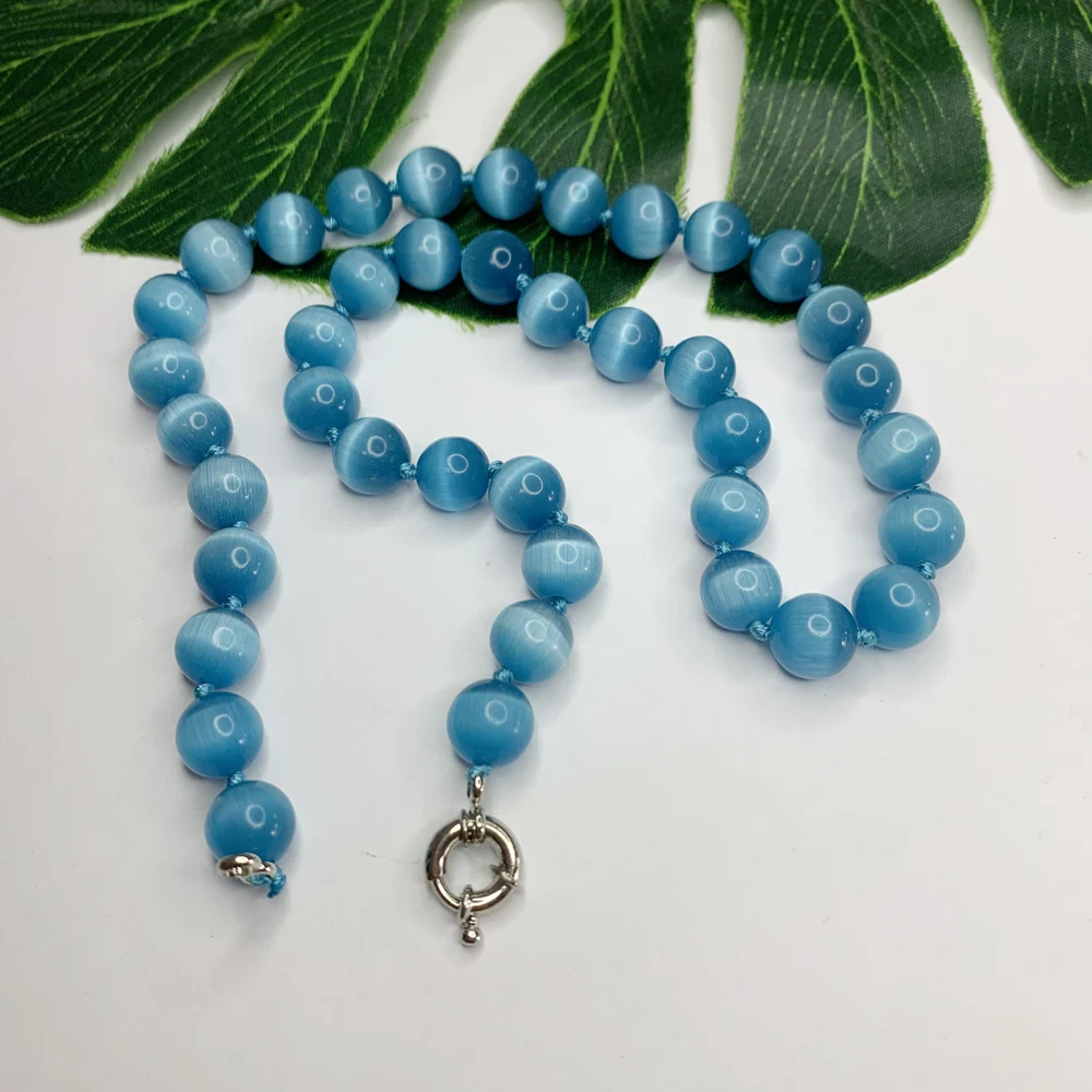 Модное 10 мм разноцветное мексиканское Опаловое круглое ожерелье бусины для