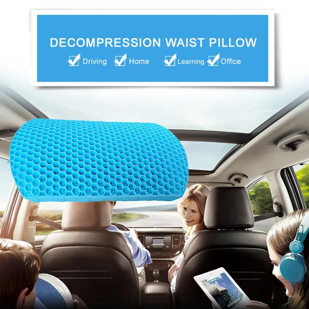 

High Elasticity Lumbar Support Breathable Healthcare Back Waist Cushion Travel Pillow Car Seat Home Office Pillows Relieve Pain