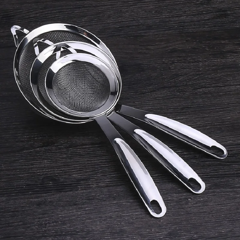 

Filter Spoon 30 Mesh Double Layer 201 Stainless Steel Baking Tool Oil Filter Spoon Sieve Flour Cocoa Washable Strainer Sifter