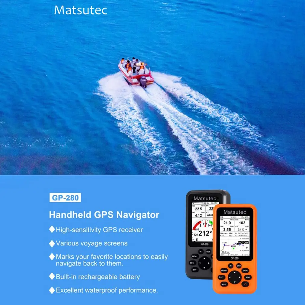 

Matsutec GP-280 GPS Handheld Navigator For Marine High-Sensitivity GPS Receiver GPS Handheld Navigator Various Voyage