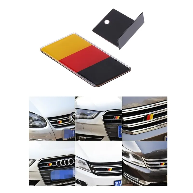 

Car Accessories German Flag Grille Emblem Badge for Volkswagen Scirocco GOLF 7 Golf 6 Polo GTI VW Tiguan A4 A6