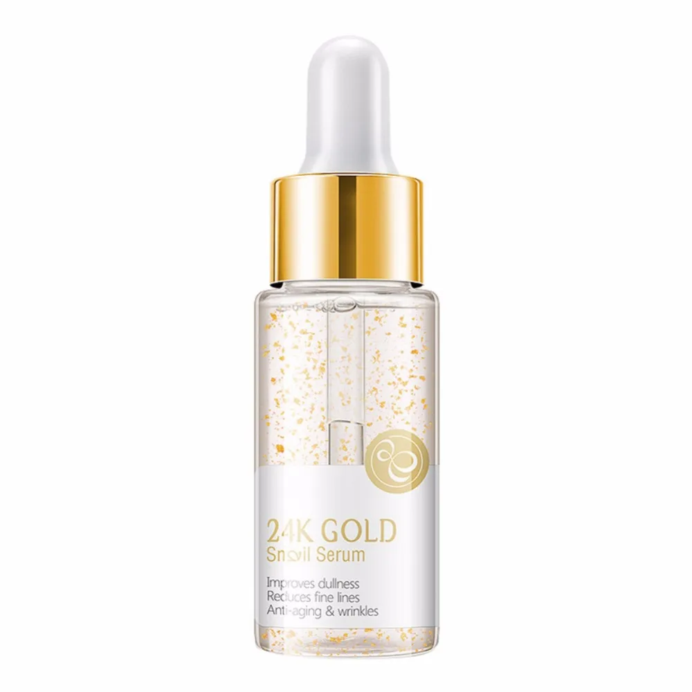 

24K Gold Snail Essential Liquid Moisturizing Firming Skin Lighten Fine Lines Anti-Aging Serum