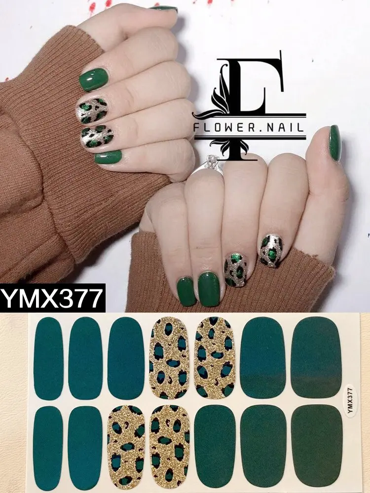 1PC Nail art Full-Cover Sticker Sheet 14tips Polish New Designs YMX369-389 | Красота и здоровье