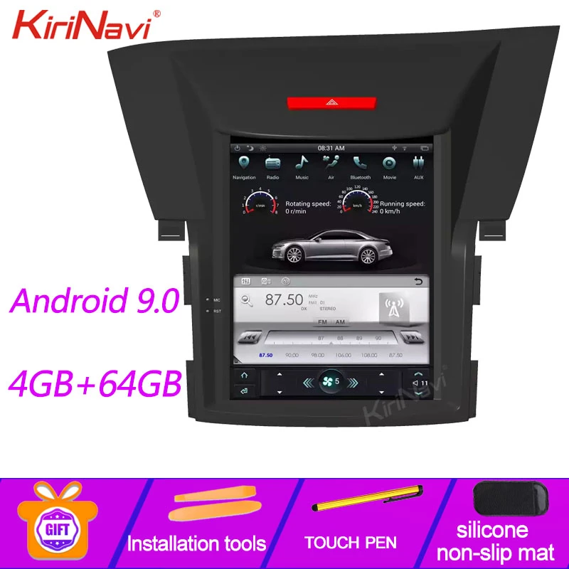 Вертикальный экран KiriNavi в стиле Tesla 10 4 ''Android 9 0 автомобильное радио для Honda CR V CRV