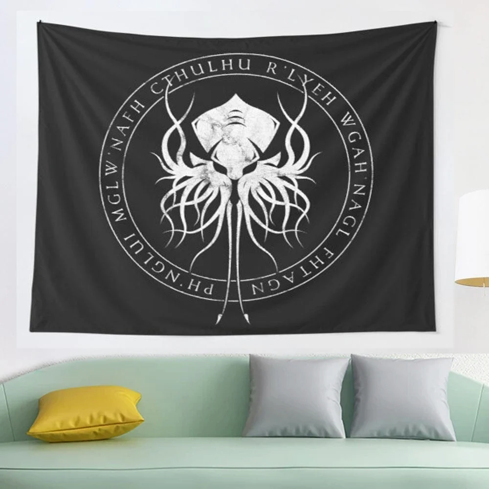 

Cthulhu Sigil гобелен большего размера домашняя гостиная спальня декоративное настенное одеяло