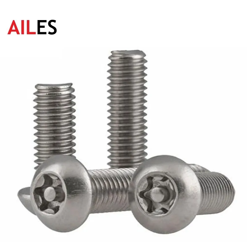 

M6 M8 M10 Six Lobe Torx Round Head with Pin Bolts Anti Theft Security Screws 304 Stainless Steel and Wrenches