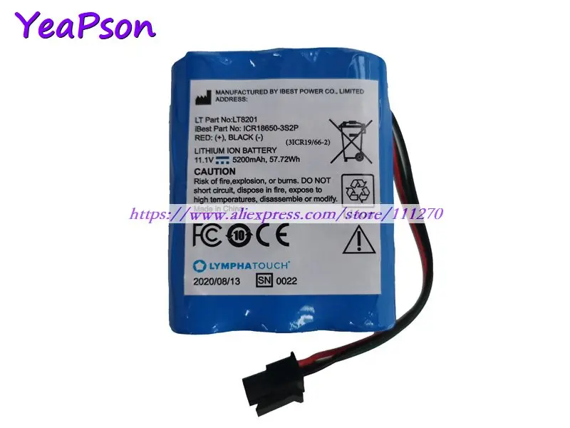 Yeapson LT8201 ICR18650-3S2P 3ICR19/66-2 11.1V 5200mAh 57.72Wh Battery |