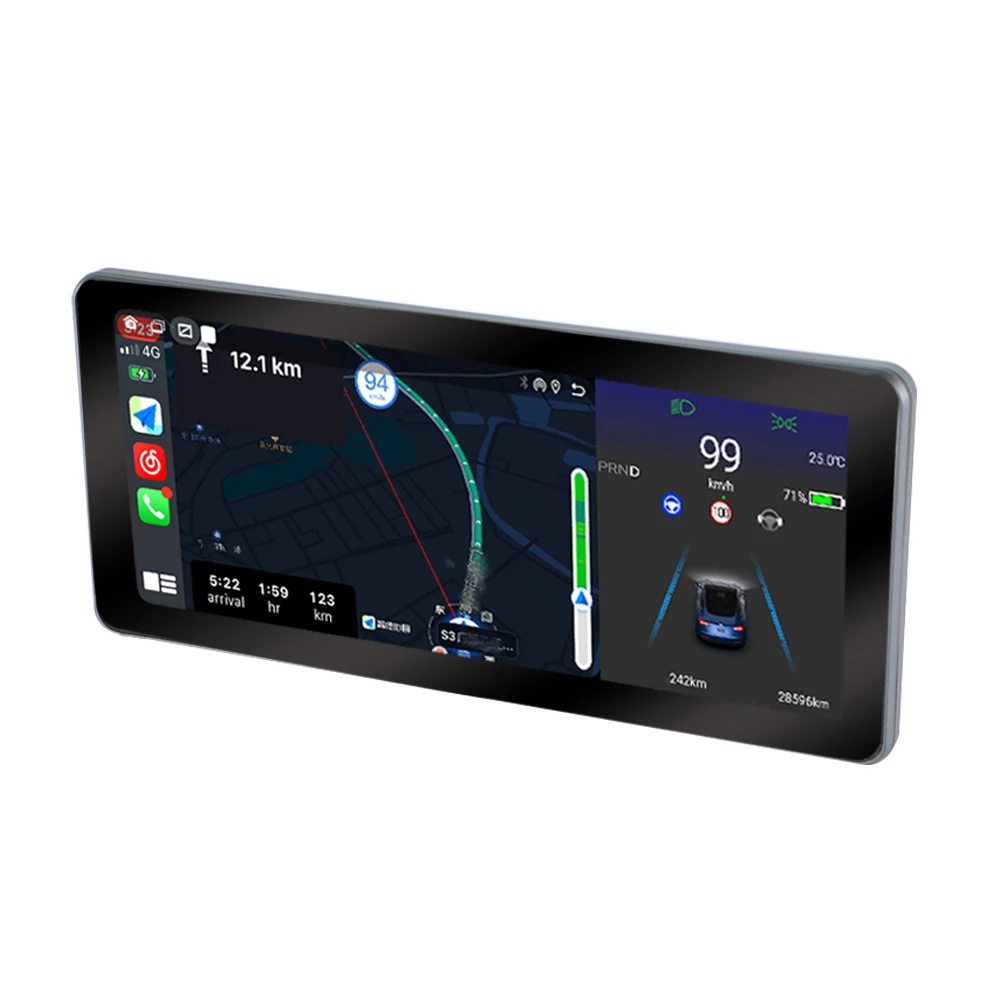 

Для Tesla Model 3/Model Y ЖК-дисплей беспроводной Carplay Android большой экран универсальный экран внутренний монитор для автомобиля