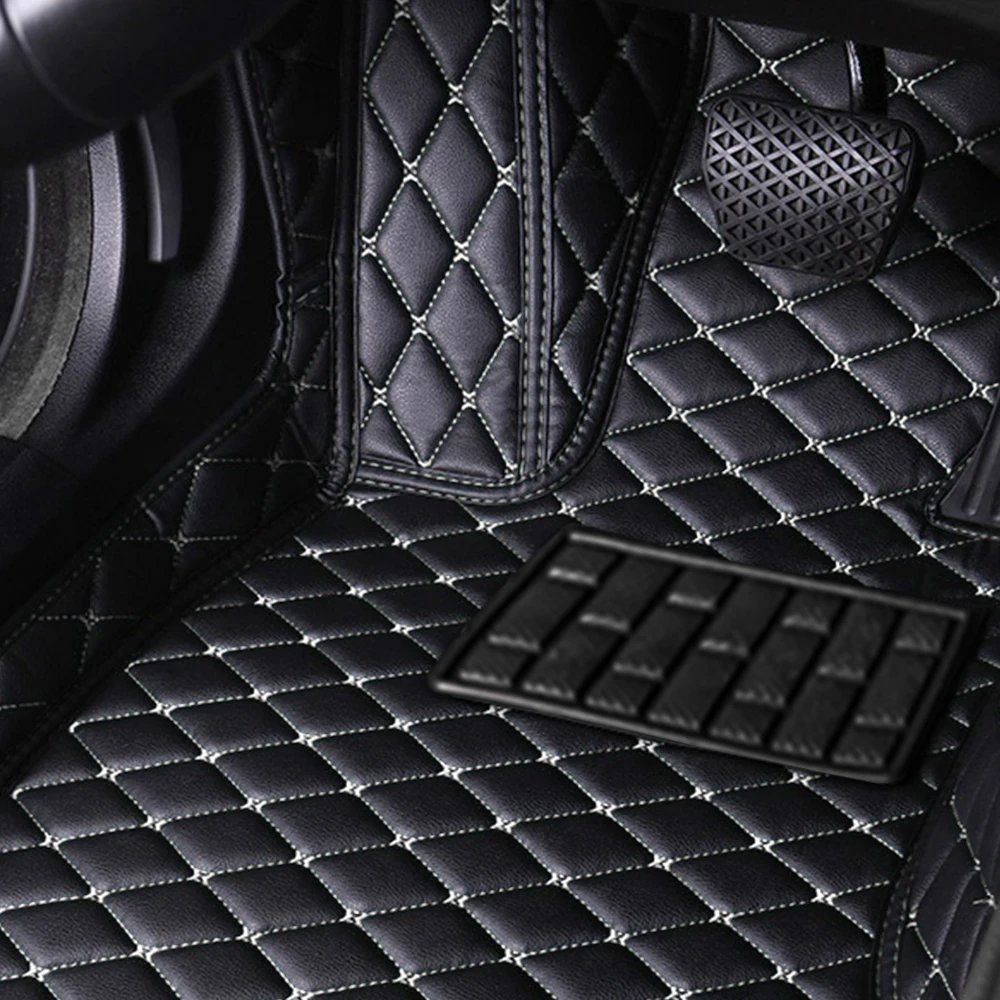 MUCHKEY Custom Car Floor Mats For Aston Martin Vanquish 2014-2017  Luxury Leather Rugs Auto Interior Accessories Car Styling