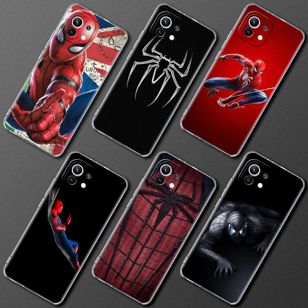 

Claer TPU Phone Case For Xiaomi Poco X3 NFC X2 M3 F3 GT F2 Pro Pocophone F1 Cover For Mi Poco M3 X3 Coque Cool Marvel Spiderman