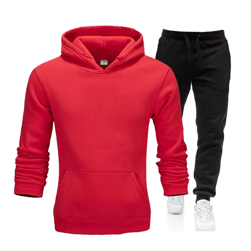 Костюм спортивный мужской из 2 предметов толстая повседневная кофта с капюшоном