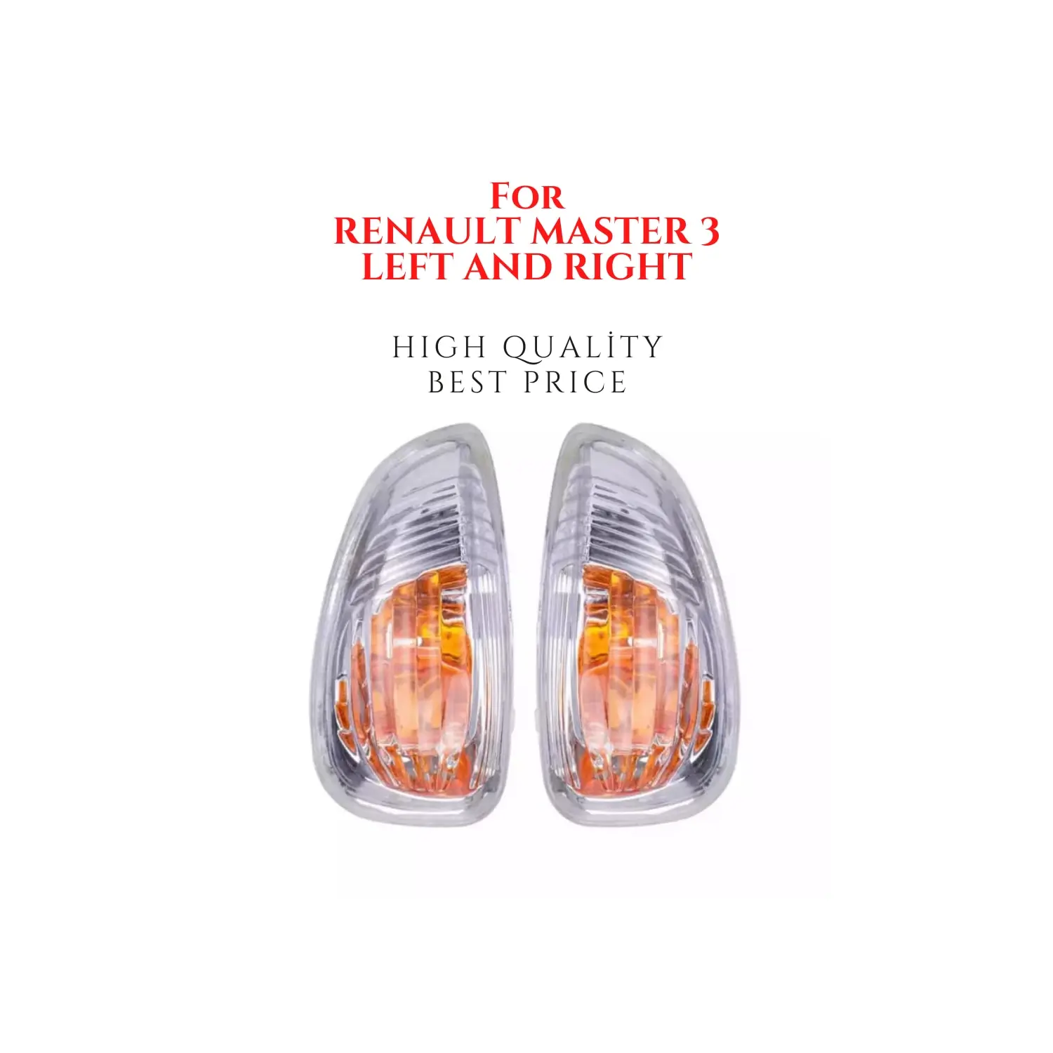 

For Renault Master 3 Side Mirror Indicator Right Lens signal yellow color right left Reasonable 2010-2020 261652475R-261650223R