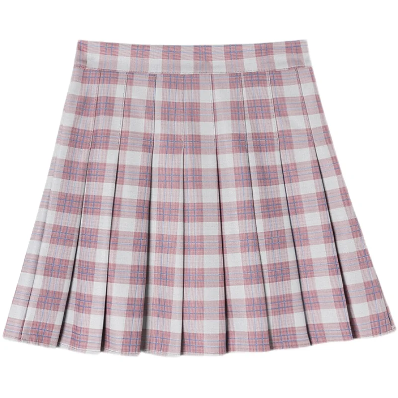 

Spring Autumn Fashion Women's Plaid A-line Mini Skirts 2021 New Casual Women Elegant Pencil Skirt for Office Lady