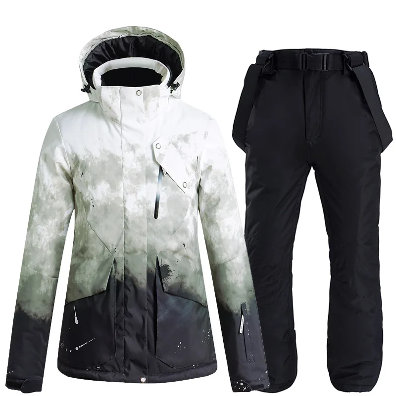 

Теплый горный туризм водонепроницаемая куртка штаны лыжный костюм женский мужской комплект одежды для сноуборда ветрозащитное спортивное...