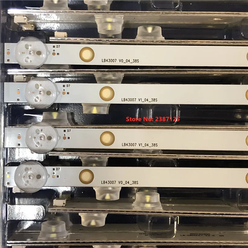 Новинка Светодиодная лента для подсветки Vestel 4 шт./компл. 7LED 805 мм 17DB43H P43d300 LB43007