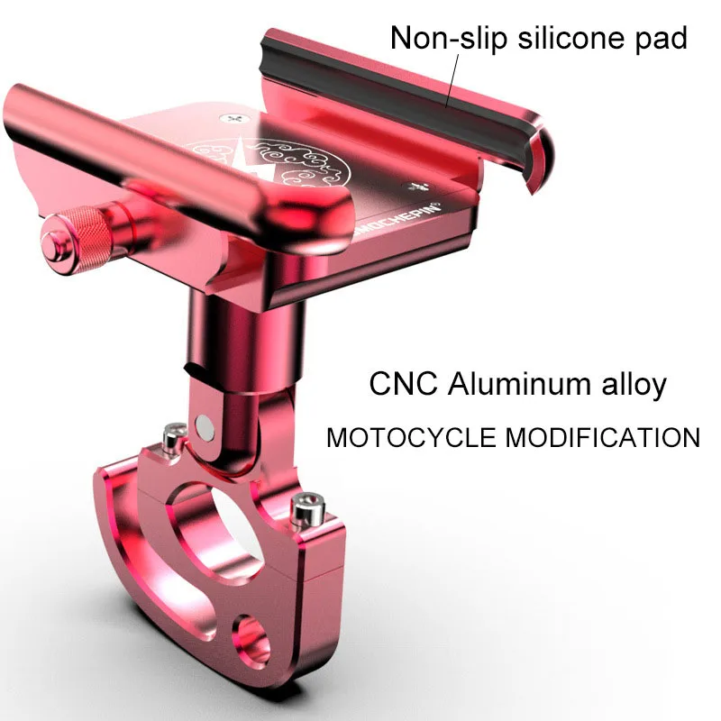 Мотоциклетный держатель для телефона из алюминиевого сплава вращающийся на 360