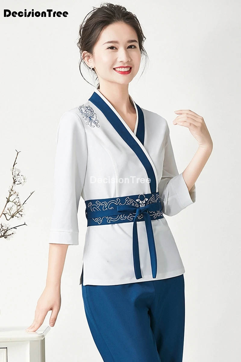 

2021 women uniform for beauty salon sauna foot bath beautician clothing massage clothing beauty salon work clothes spa uniform