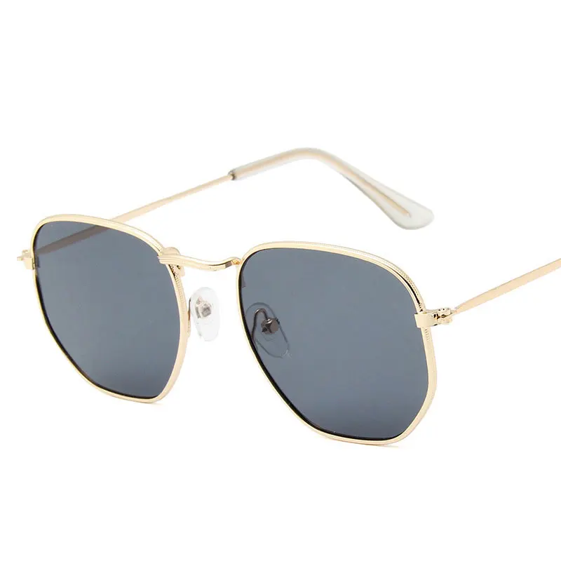 

Metal Frame Polygon Women's Sunglasses Trend Small Box Colorful Mercury Ocean Film Sun Glasses Womens Sunglasses Brand Designer