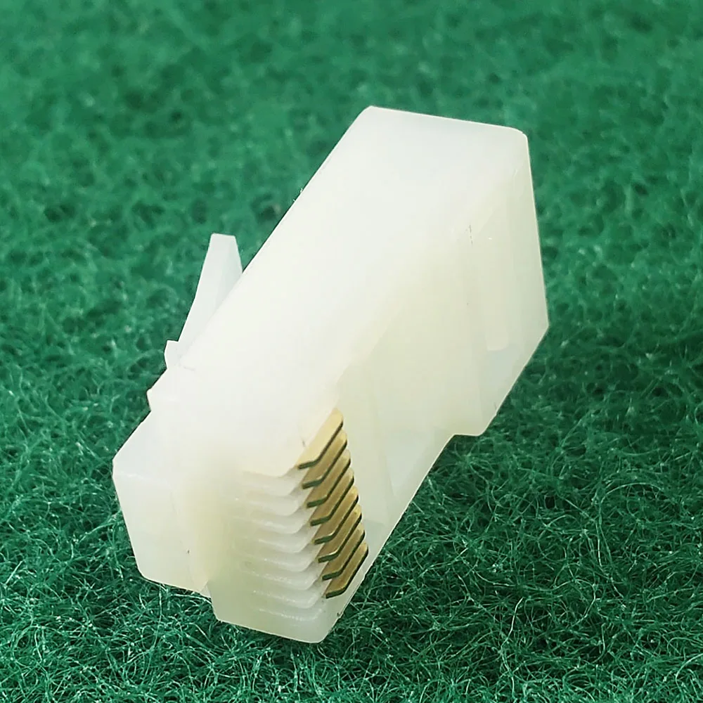 

10pcs Nylon White Cat5e RJ45 Plug Ethernet Cable Connector Male Network 8P8C 8Pin