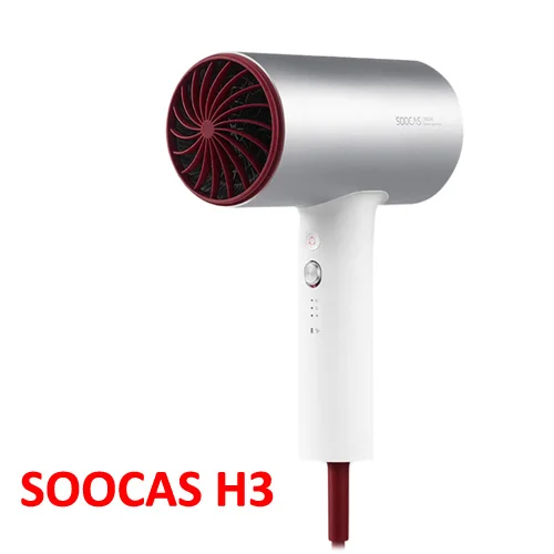 H3 SOOCAS H3 H3S профессиональный фен для волос с отрицательными ионами, быстрая сушка, 1800 Вт, электрический фен для волос, не обжигающая насадка, дизайн - Цвет: H3