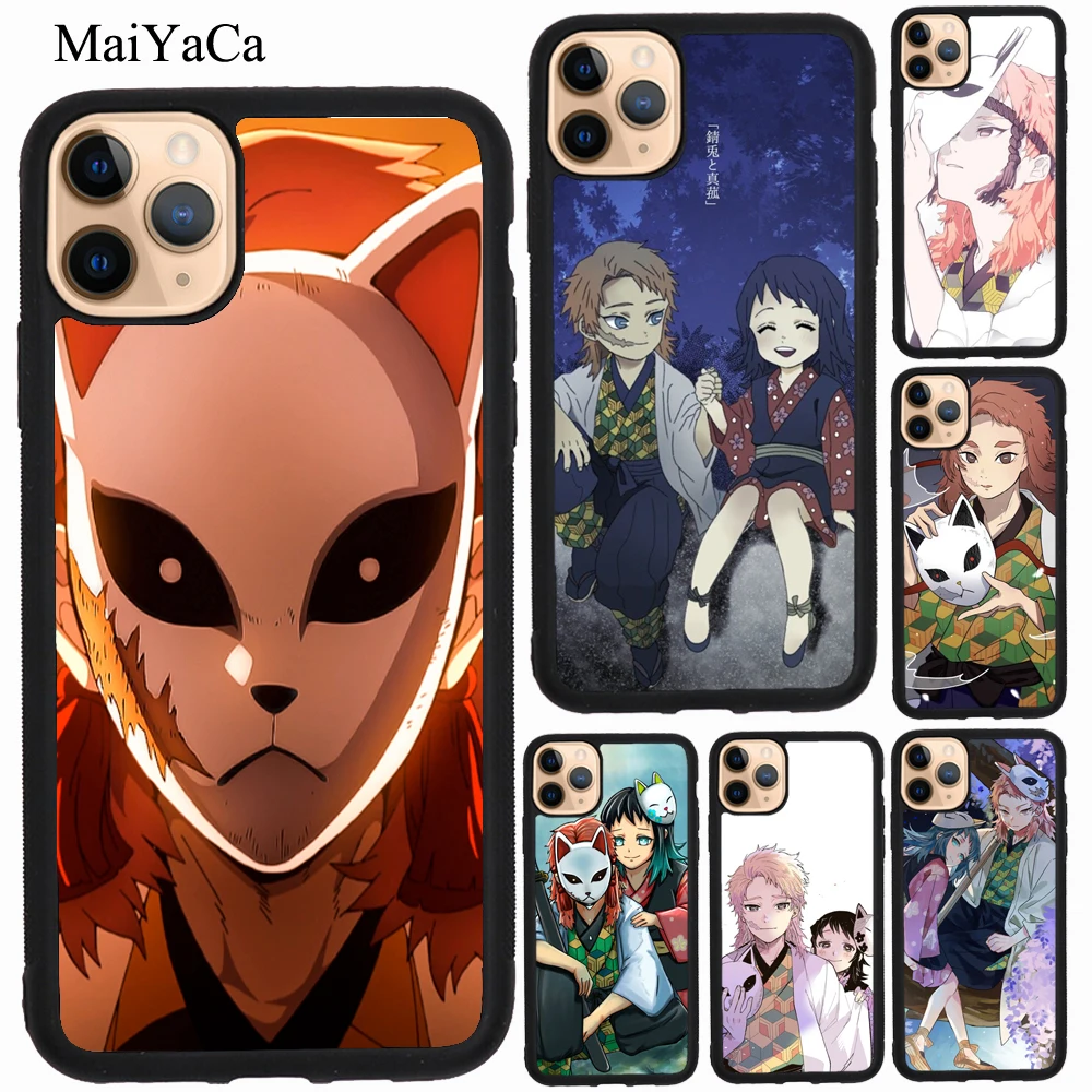 Чехол MaiYaCa Sabito Makomo Kimetsu no Yaiba для iPhone 11 Pro Max 12 mini XS X XR SE 2020 6S 7 8 Plus Fundas|Бамперы| |