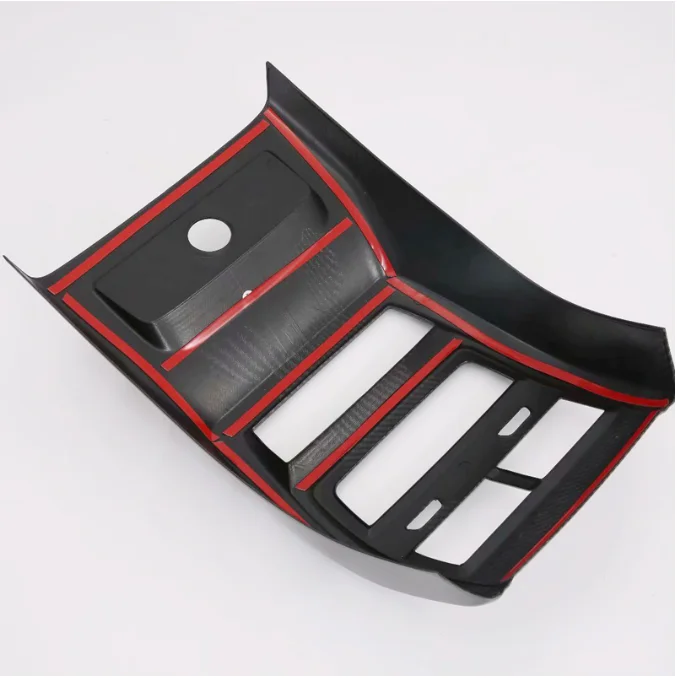 

For BMW X5 G05 2019 2020 Carbon Style Rear Armrest Box Air Outlet Vent A/C Frame Stickers Cover Trim Car Accessories