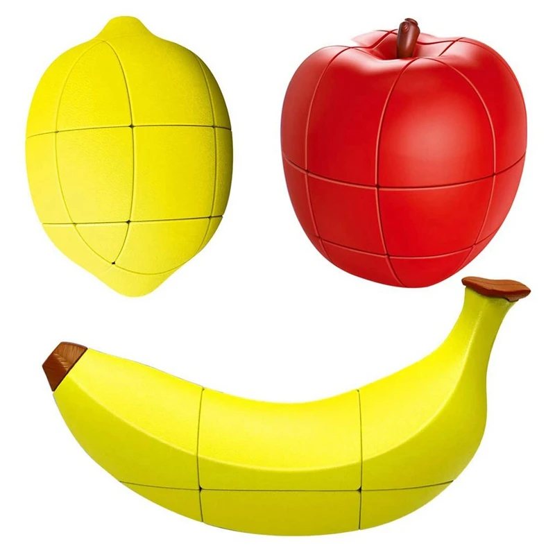 

Пазл с фруктами, бананом, яблоком, лимоном, 2x2x3