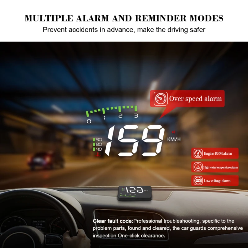

Alarm System Windshield Projector Alarm System Universal A100 3.5 A900 Hud Display Overspeed Warning Windshield Projector