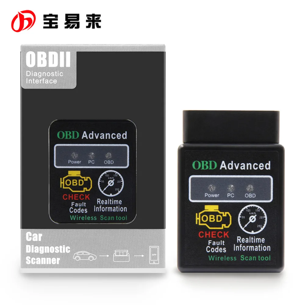 

Автомобильная диагностика Bluetooth HH OBD Advanced 327 V1.5 ELM с чипом 25K80