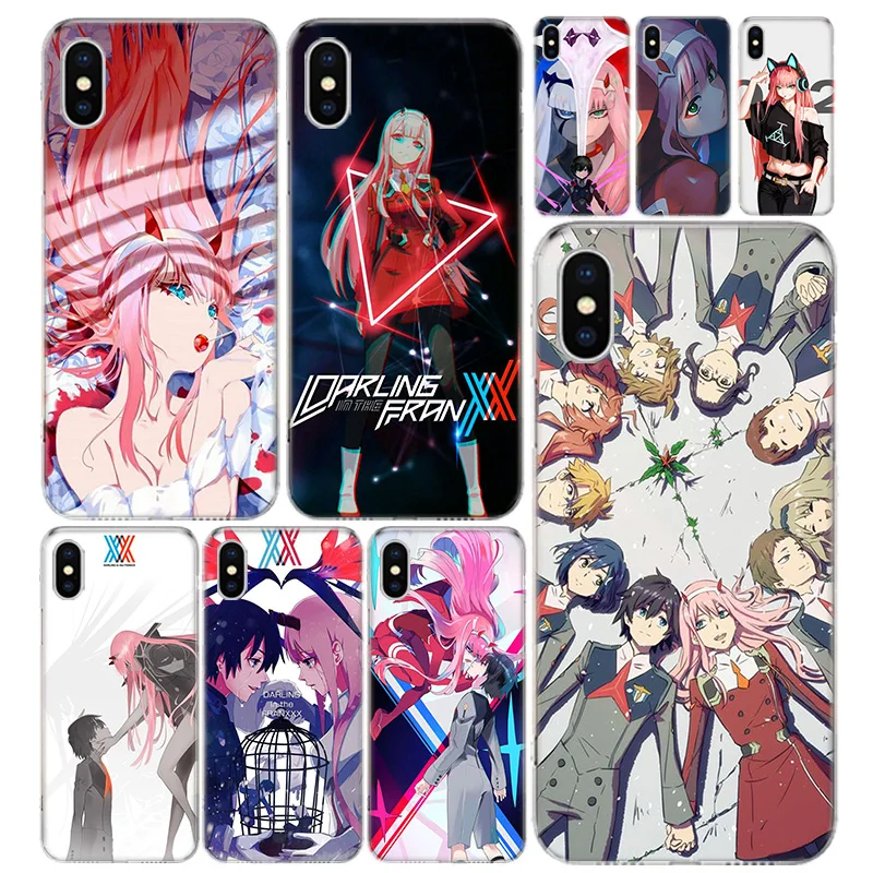 

Darling in the Franxx Phone Case Cover For iPhone 13 11 Pro 12 Mini 7 8 6 6S Plus + XR X XS MAX SE 5 5S Art Customized Coque