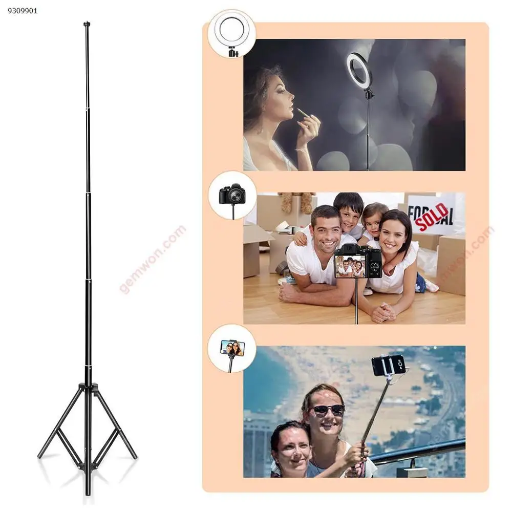 Портативная Выдвижная селфи палка 170 см кольцесветильник ная стойка штатив для