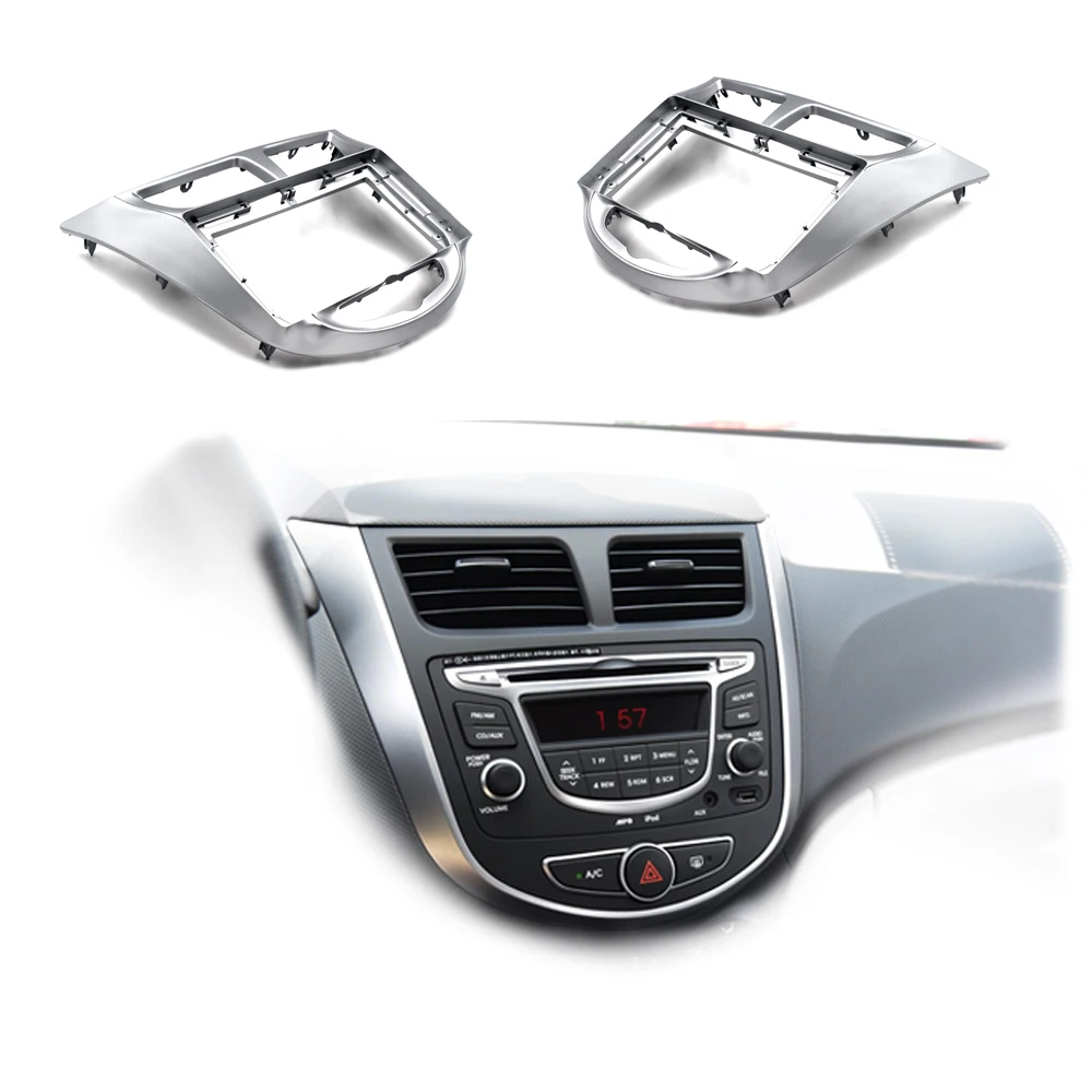 2 DIN фасции Для Hyundai I 25 Accent Solaris Verna радио CD DVD Аудио Панель Даш Гора отделка