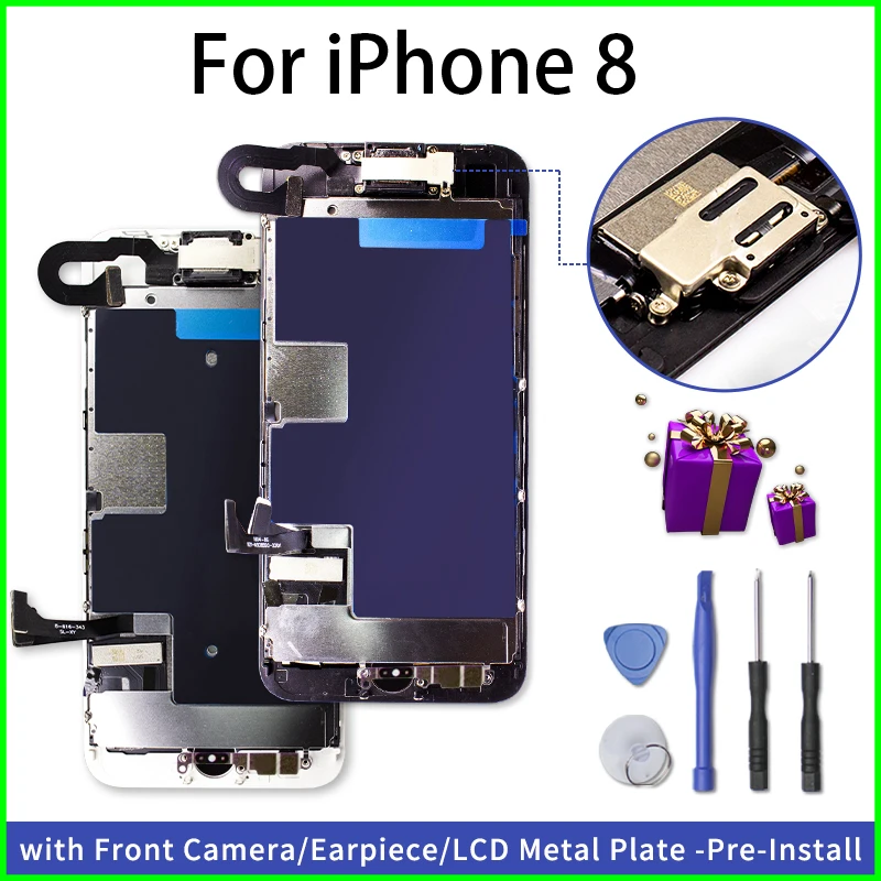 Класс AAA + lcd для iPhone 8 Plus полный экран Замена 3D сенсорный дигитайзер сборка 6 с