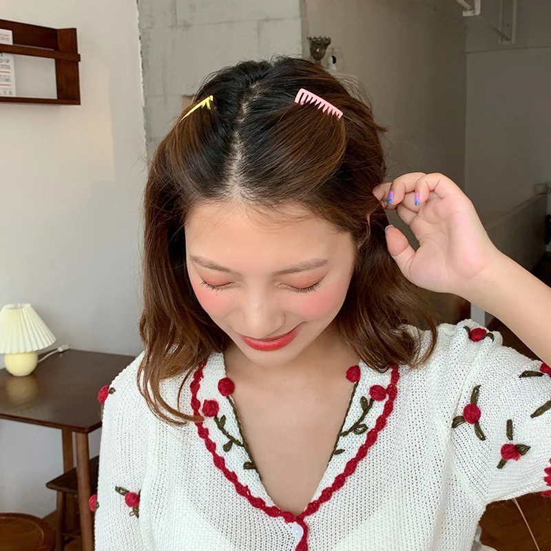 Металлическая заколка для волос в японском и корейском стиле девочек милая