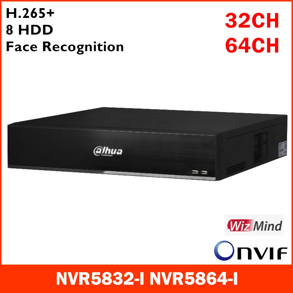 

Dahua NVR5832-I 8hdd 32ch 64ch Smart H.265 + распознавание лица в реальном времени Onvif 2U сетевой видеорегистратор для IP-камер