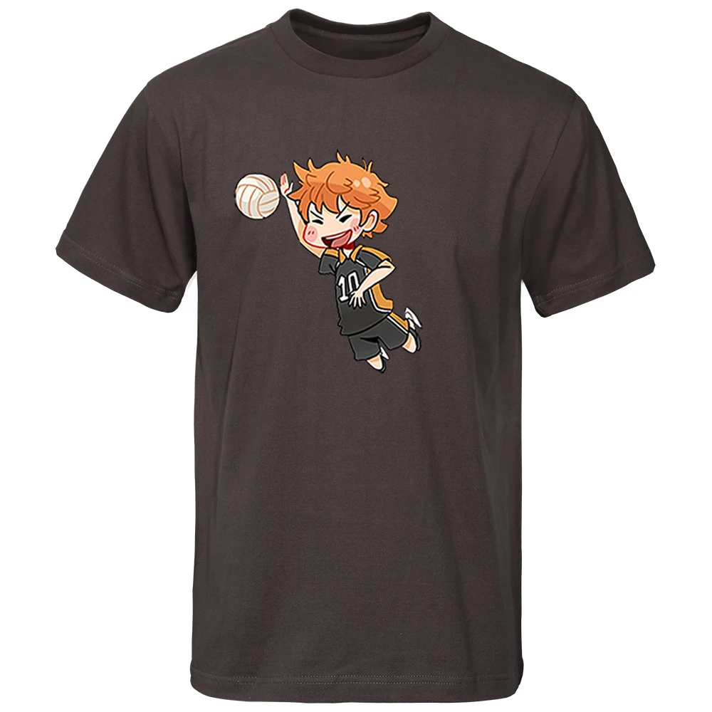 

Футболка Haikyuu мужская с круглым вырезом, популярная рубашка в японском стиле хип-хоп, топ для Волейбольного клуба, футболка с коротким рукав...