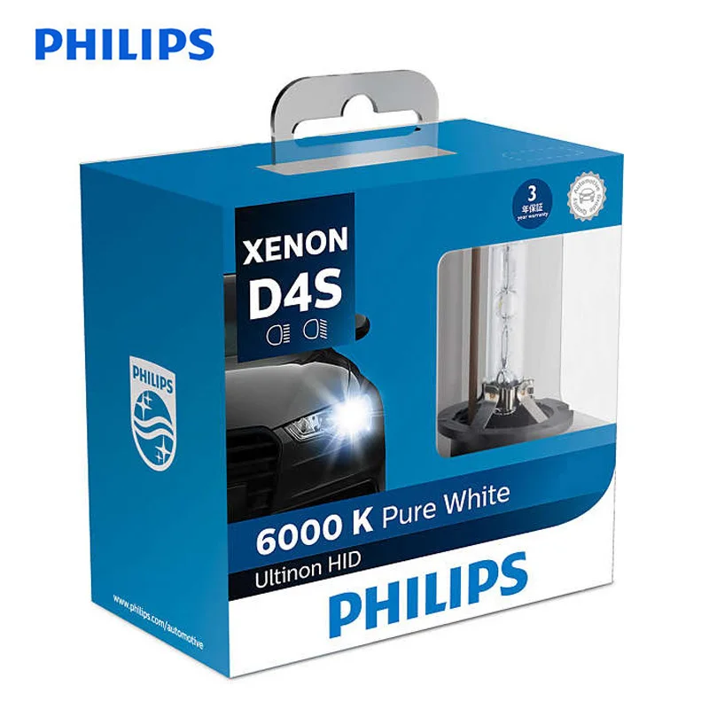 Philips D4S 42404W X 35W Ultinon HID 6000K холодный синий ксеноновый белый светильник