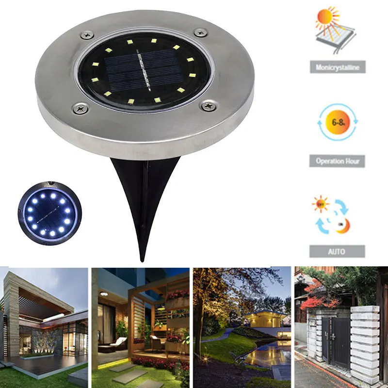 12LED наземный светильник s прочный водосточный наземный светильник для дорожки лампа путь садовый настил для безопасности светильник для дорожки открытый