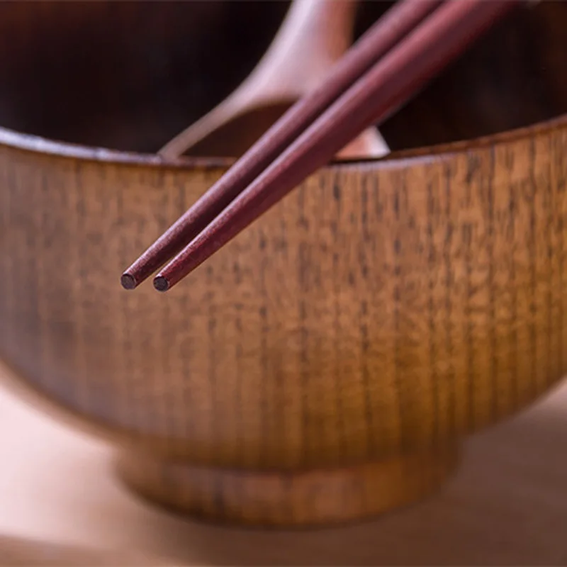 

Japanese Style Wooden Spoon And Chopsticks Set Portable Eco-Friendly Safety Individual Dinnerware Set Home Kitchen Tablewear