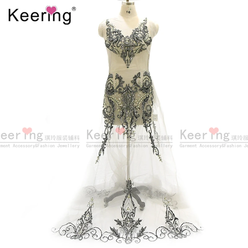 Модное Вечернее платье большого размера нашивки ручной работы для свадебного