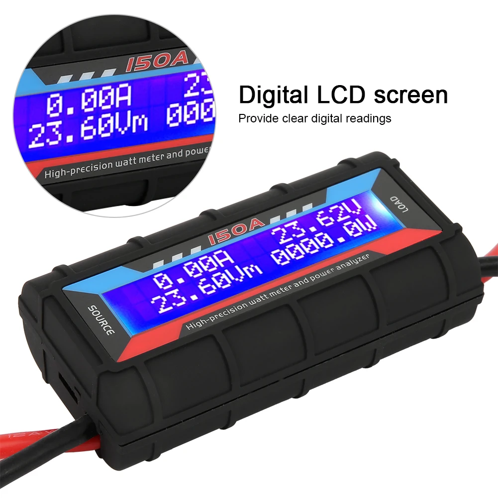 Ватт-метр анализатор мощности ЖК-цифровой тестер Вольт-ампер 150 А для