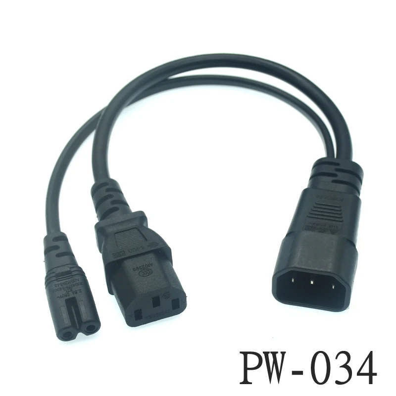 IEC 320 C14 штекер для 2XC13 C5 C7 C8 Женский Y Тип сплиттер Мощность шнур до 2 способа C13