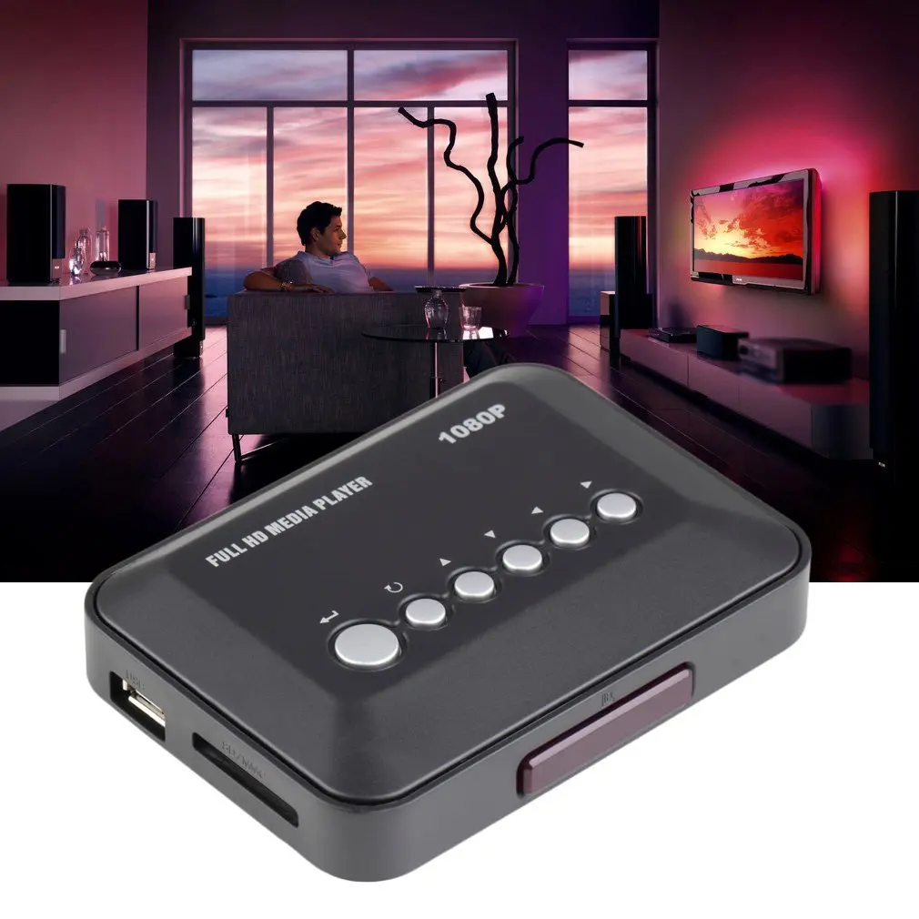 Высококачественный видеоплеер HDMI 1080P TV видео SD MMC RMVB MP3 Full HD USB мультимедийная ТВ