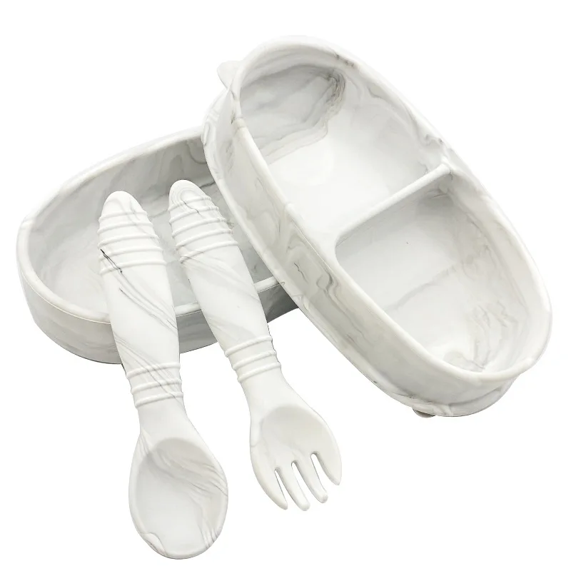 

Baby Silicone plate complementary food bowl portable bowl set multifunctional sucker bowl